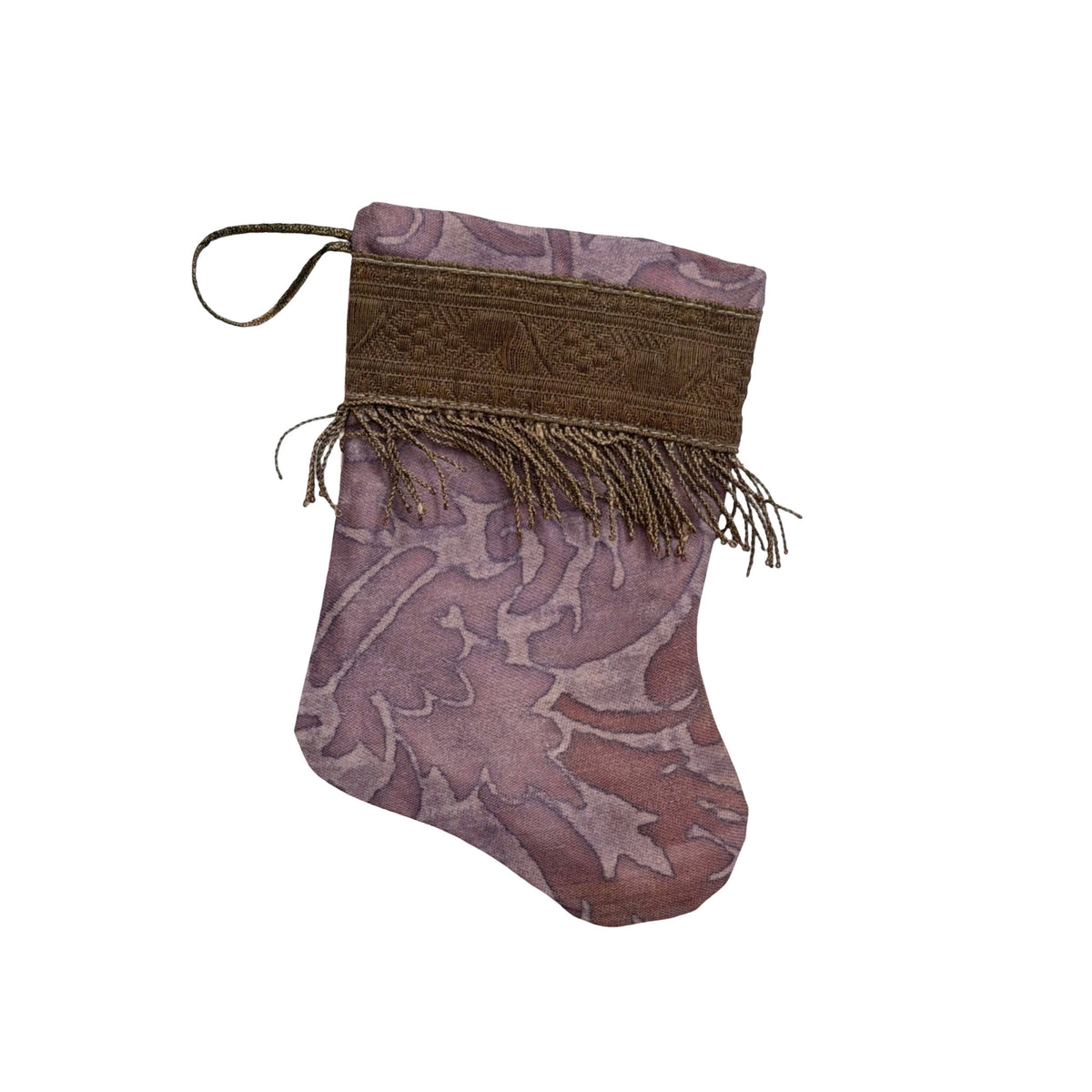Handmade Mini Stocking from Antique and Vintage Textiles 2651 Ornament B. Viz Design B 