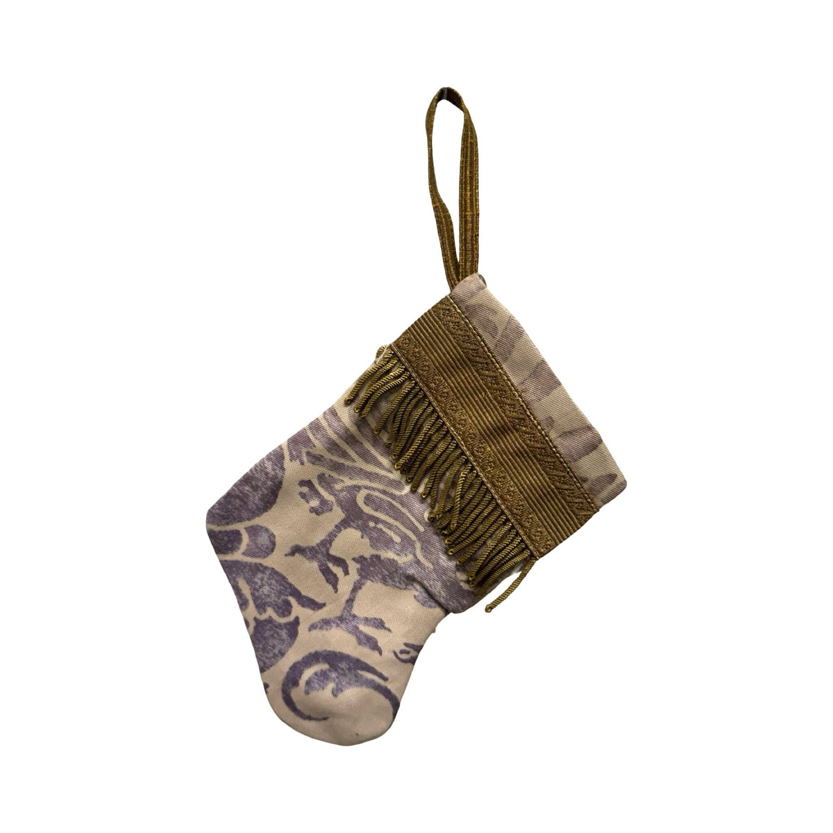 Handmade Mini Stocking from Antique and Vintage Textiles 2652 Ornament B. Viz Design B 