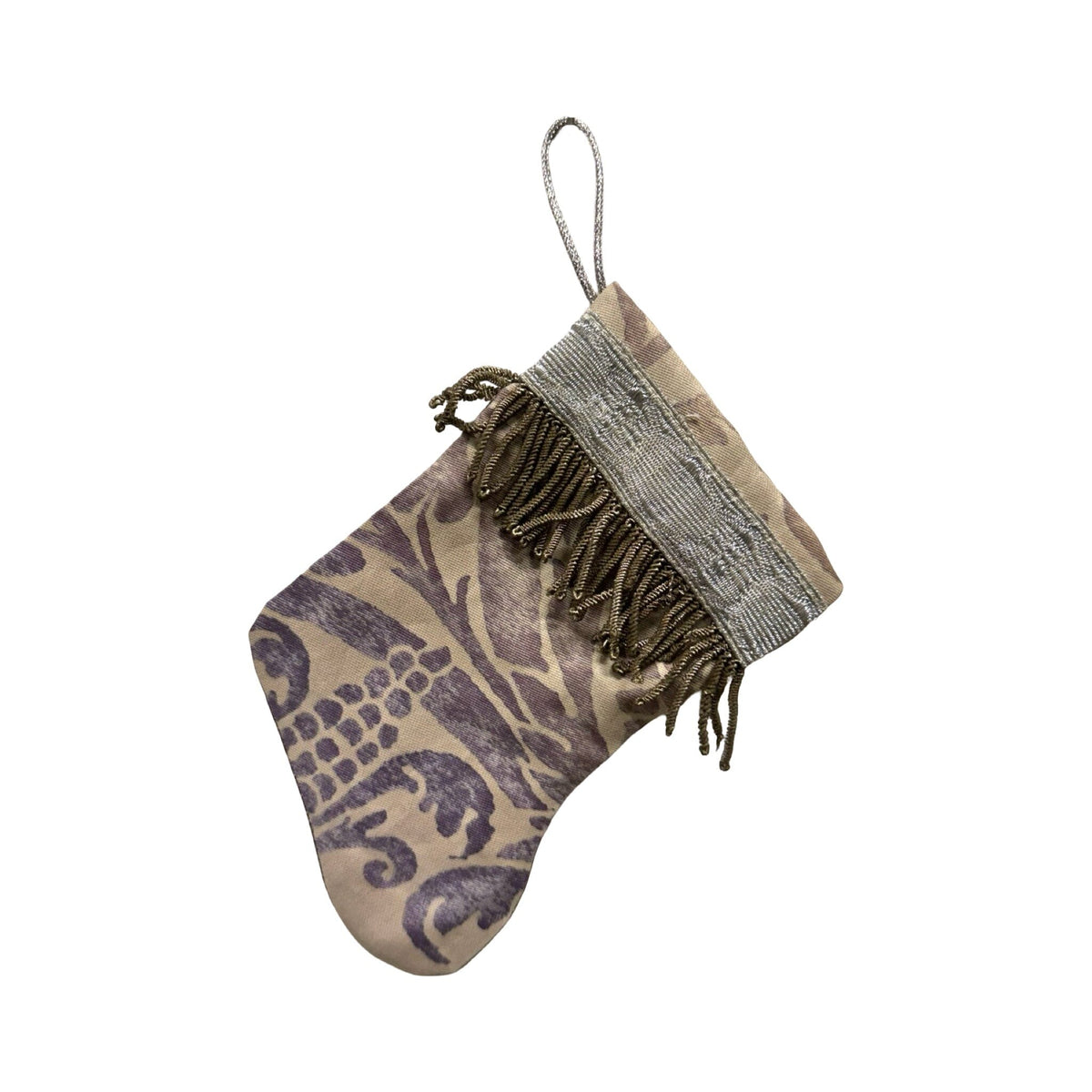 Handmade Mini Stocking from Antique and Vintage Textiles 2652 Ornament B. Viz Design C 