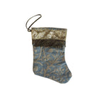 Handmade Mini Stocking from Antique and Vintage Textiles - Blue Fortuny Ornament B. Viz Design D 