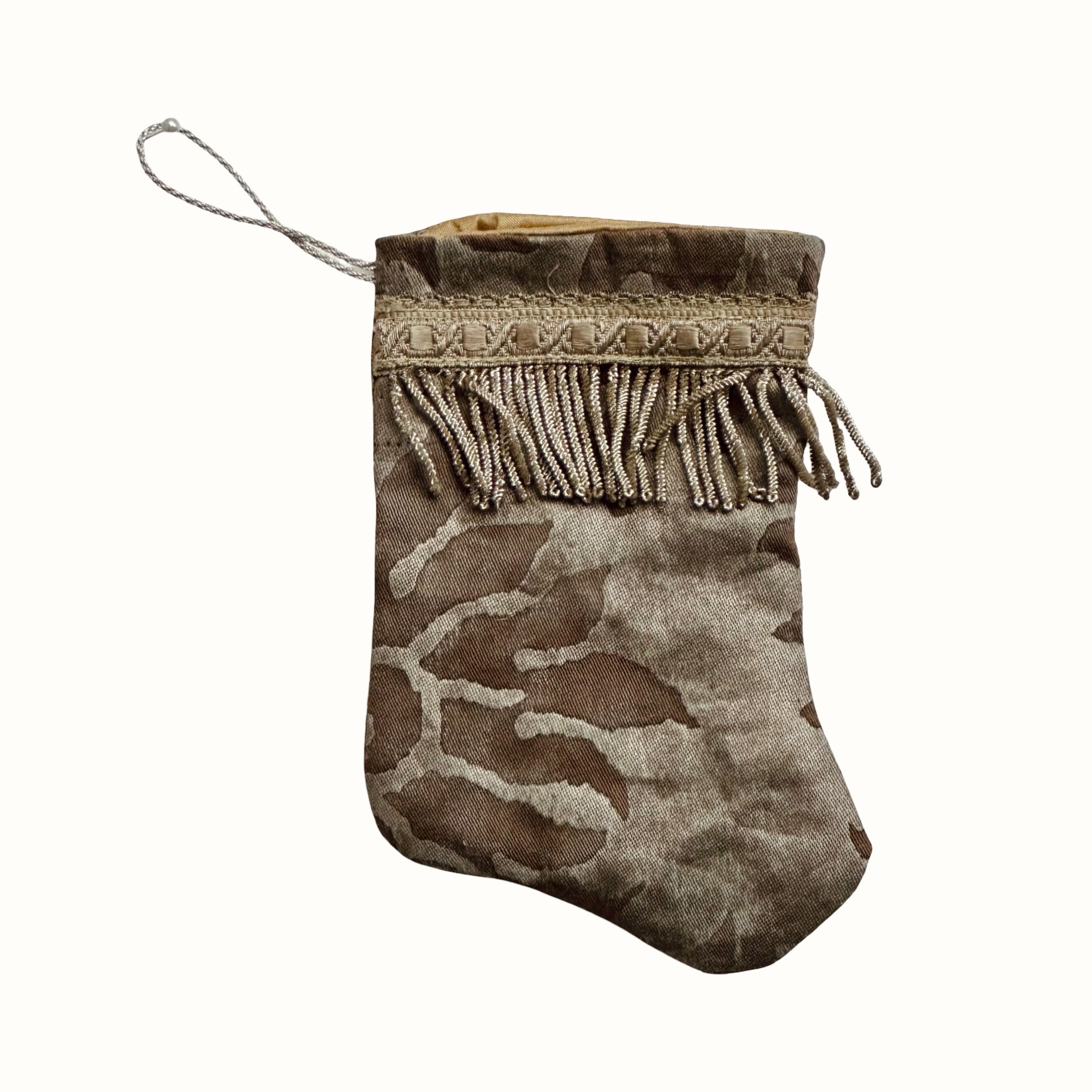 Handmade Mini Stocking from Antique and Vintage Textiles Ornament B. Viz Design 