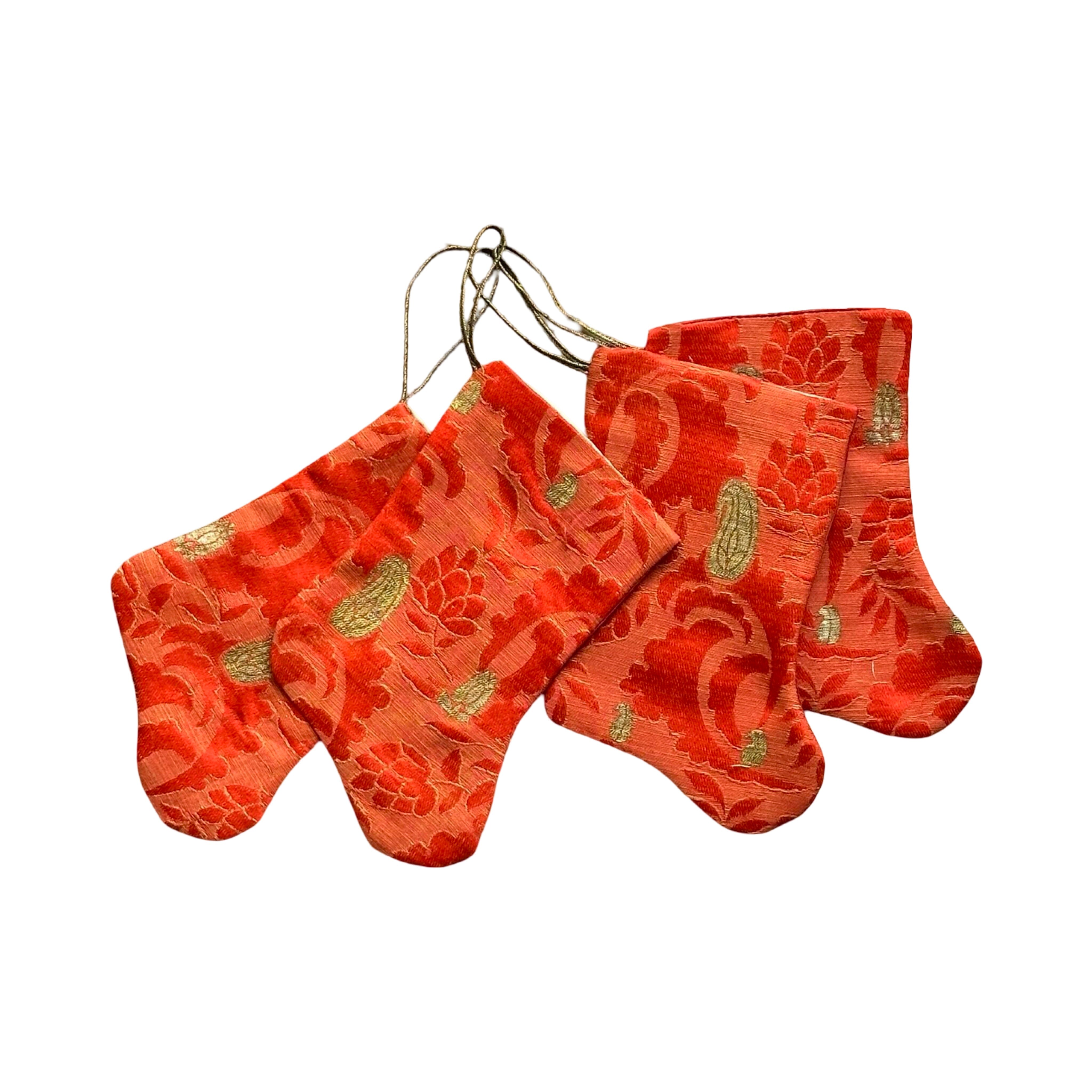 Handmade Mini Stocking from Antique and Vintage Textiles Ornament B. Viz Design 