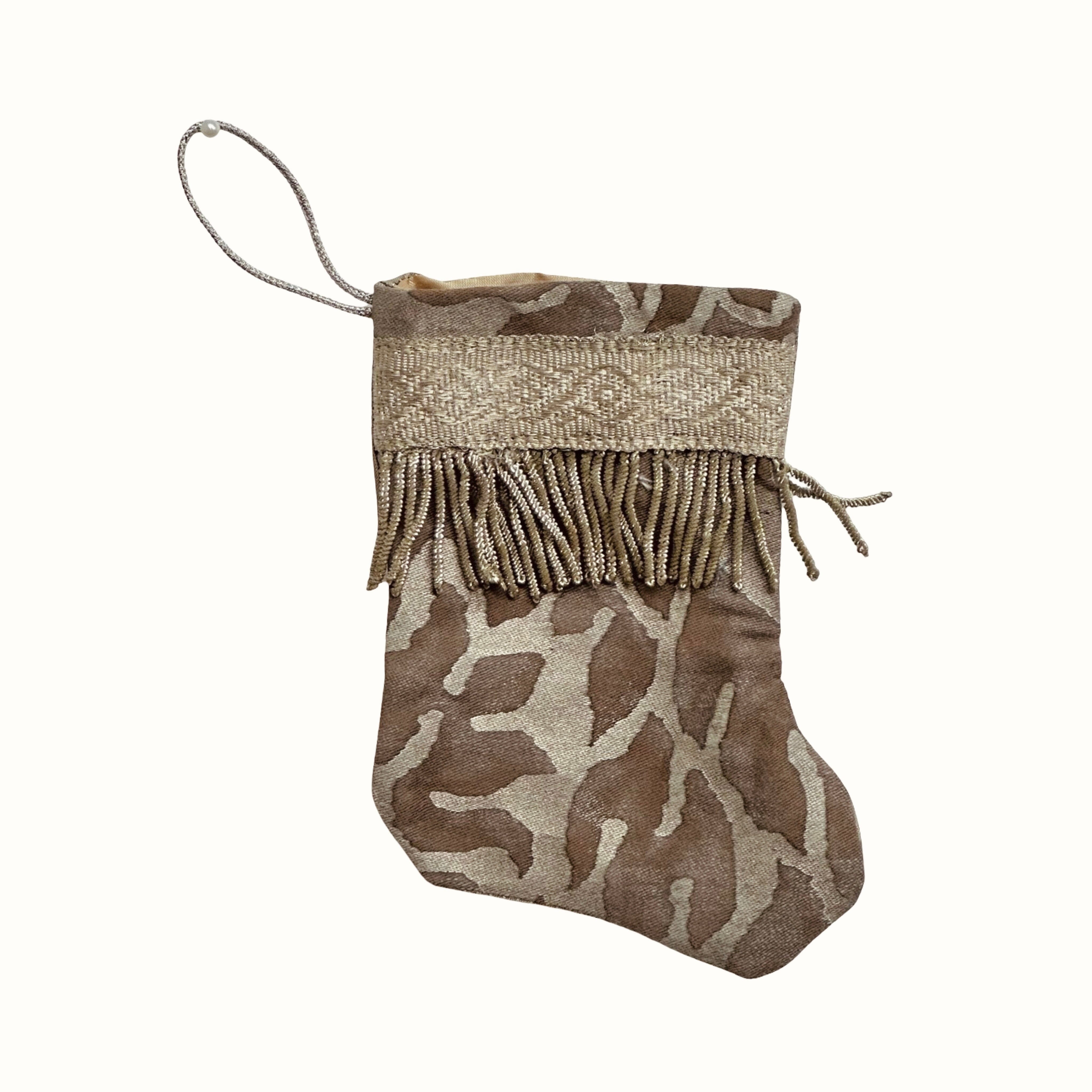 Handmade Mini Stocking from Antique and Vintage Textiles Ornament B. Viz Design 