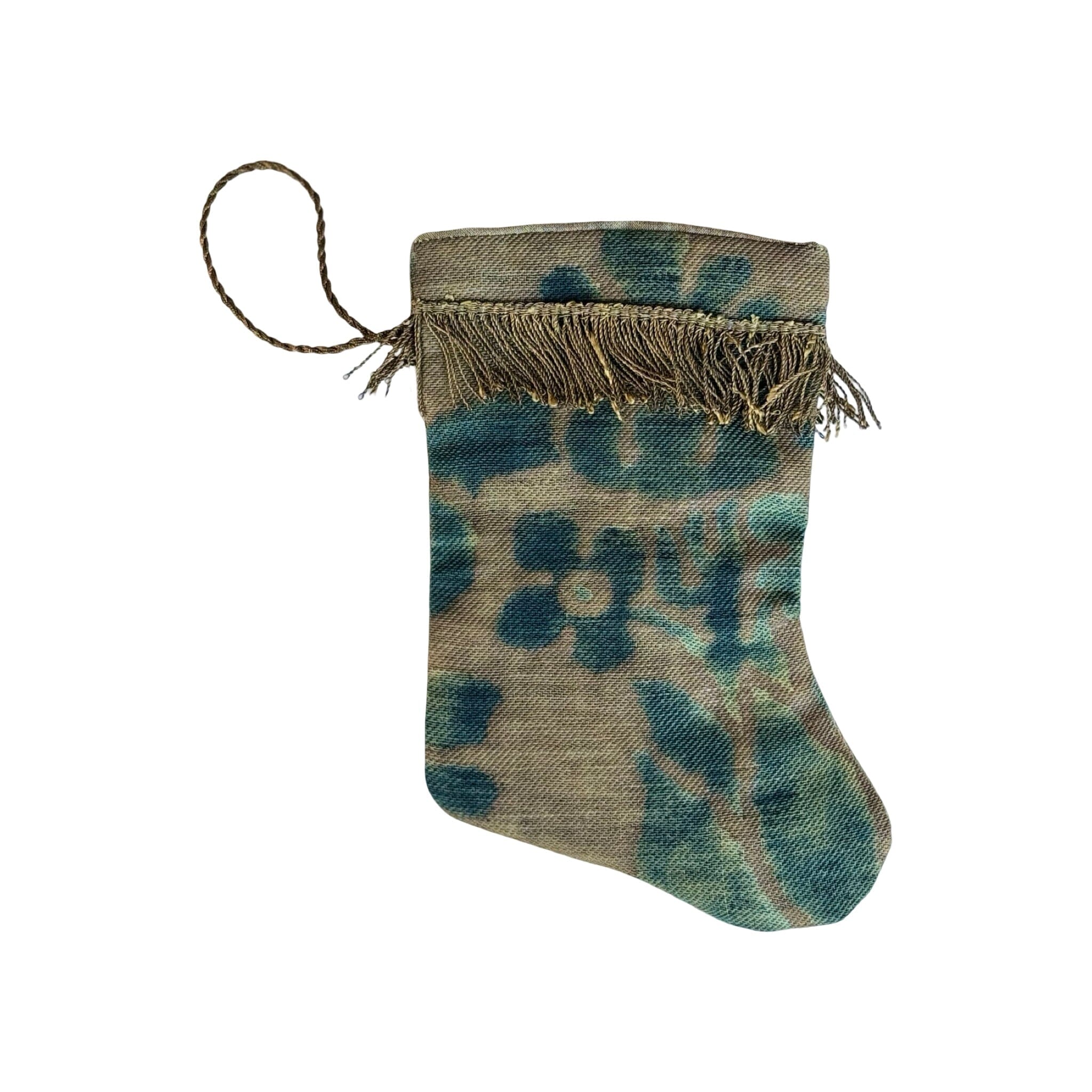 Handmade Mini Stocking from Antique and Vintage Textiles - Ornament B. Viz Design 