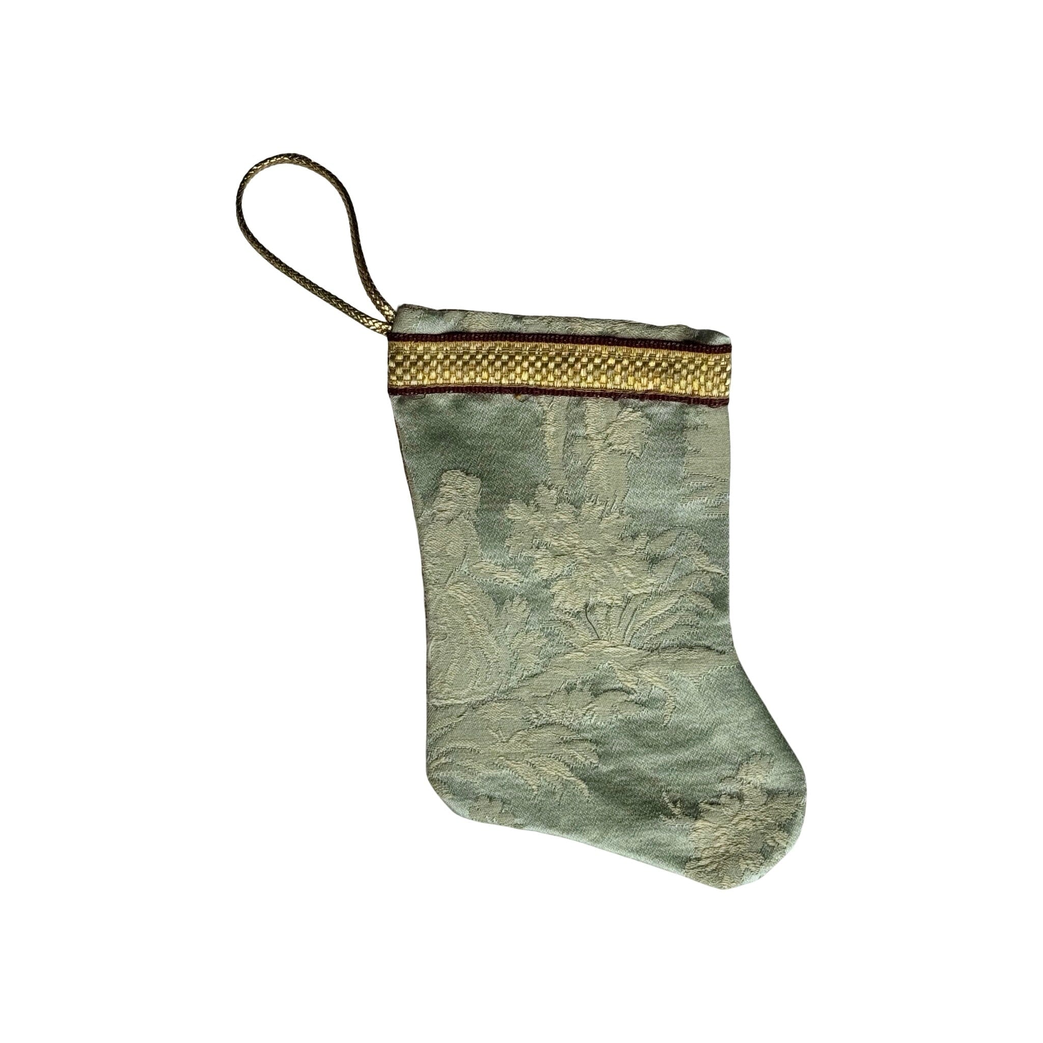 Handmade Mini Stocking from Antique and Vintage Textiles - Ornament B. Viz Design A 