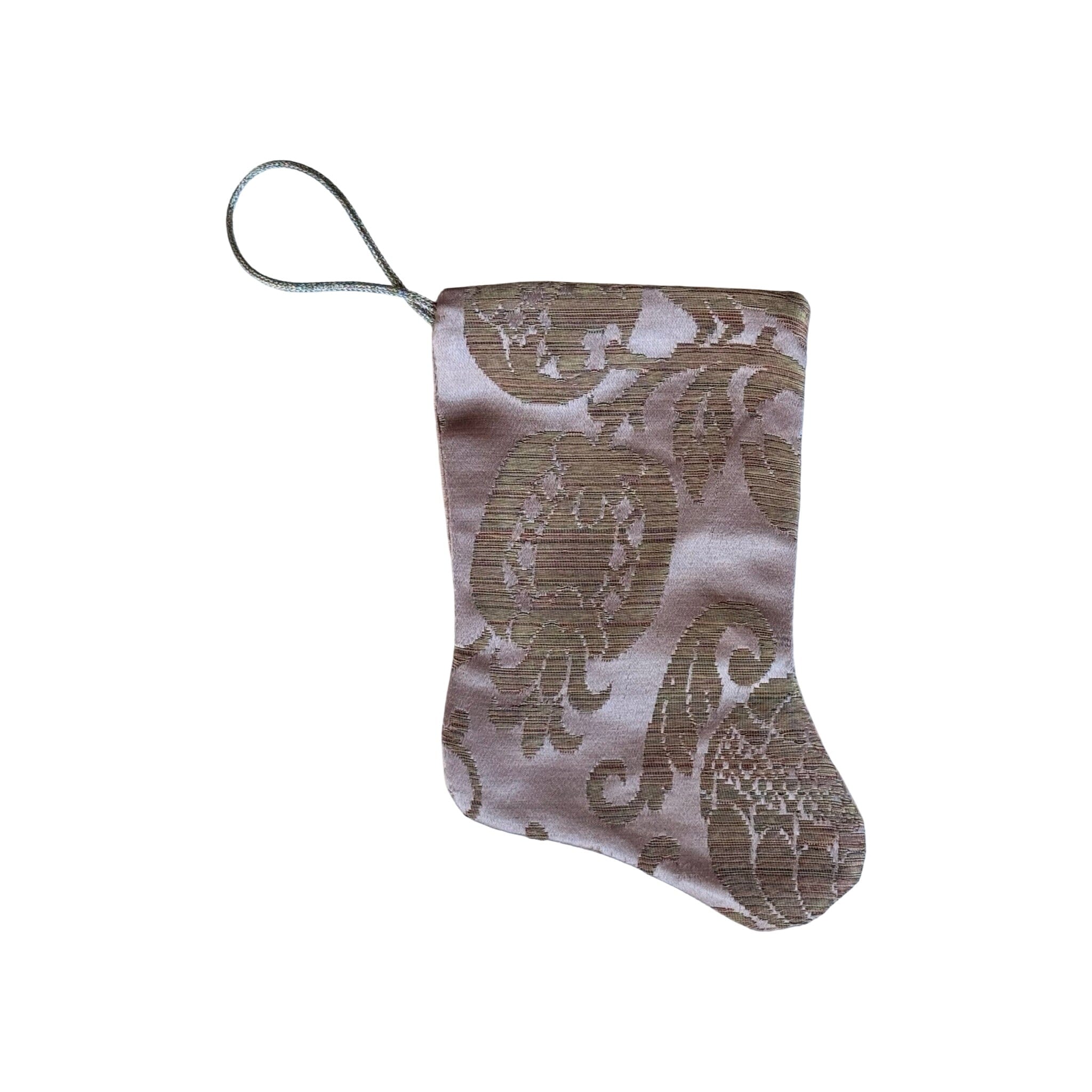 Handmade Mini Stocking from Antique and Vintage Textiles - Ornament B. Viz Design A 