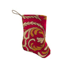 Handmade Mini Stocking from Antique and Vintage Textiles Ornament B. Viz Design A 