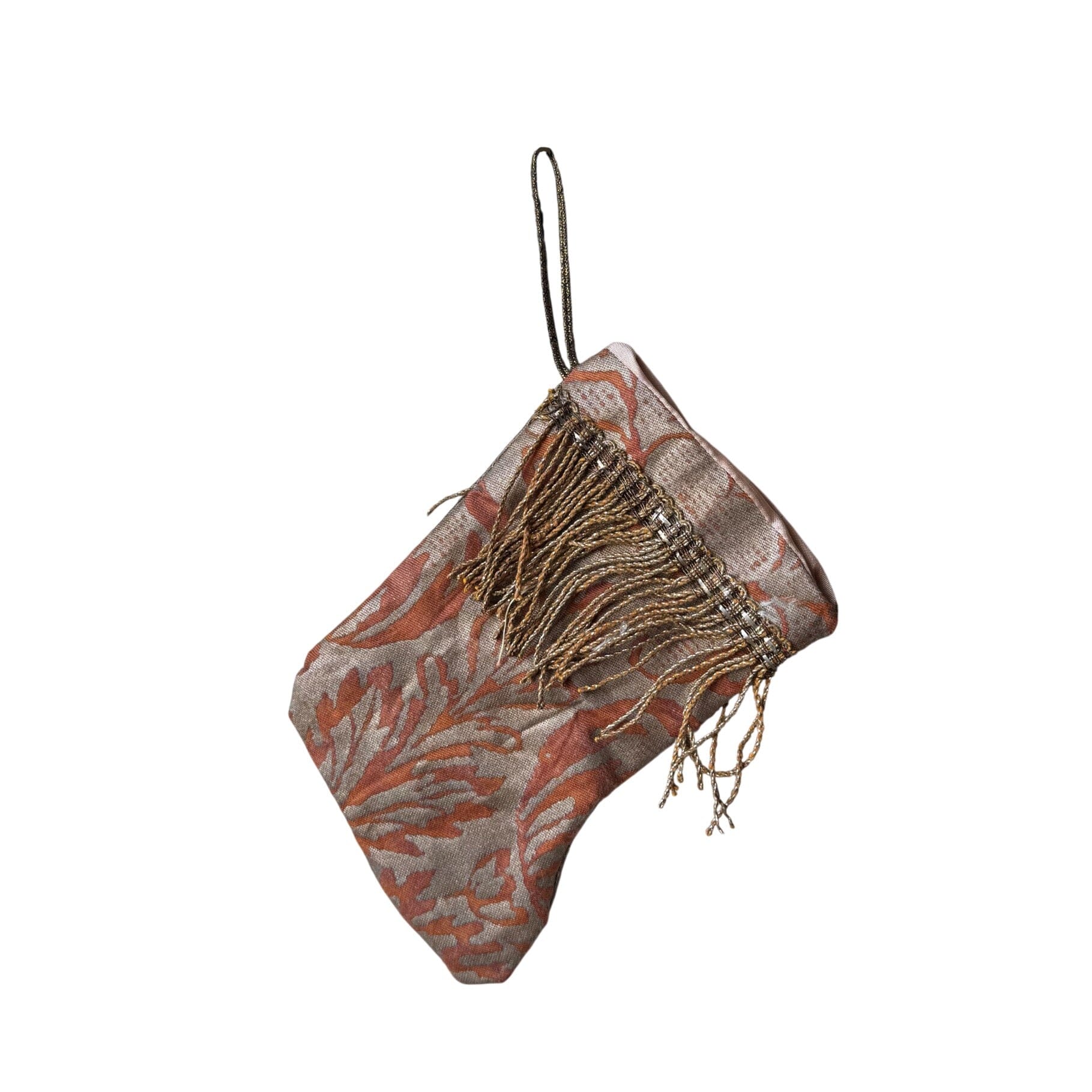 Handmade Mini Stocking from Antique and Vintage Textiles Ornament B. Viz Design A 