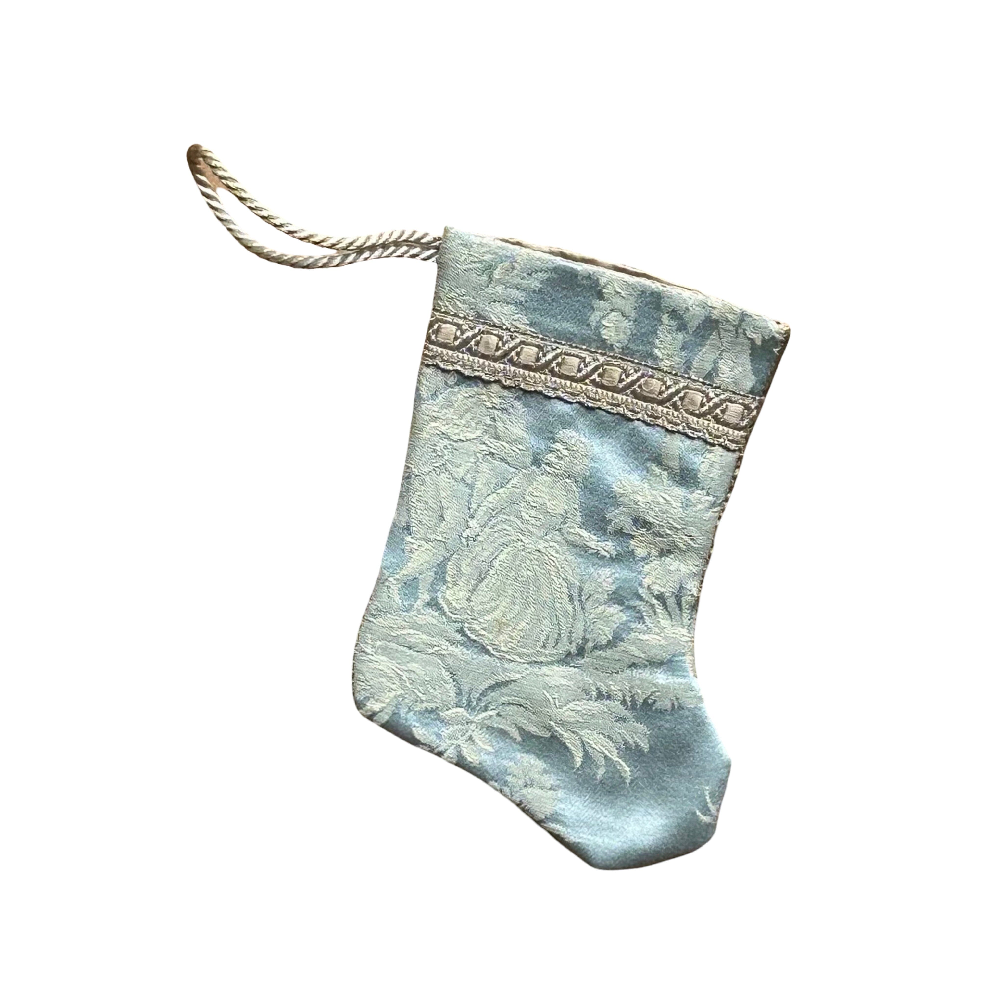 Handmade Mini Stocking from Antique and Vintage Textiles Ornament B. Viz Design A 
