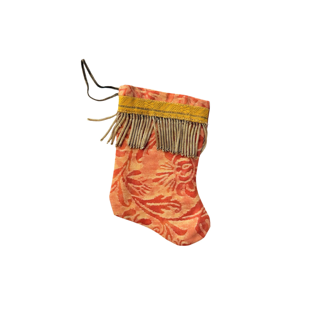 Handmade Mini Stocking from Antique and Vintage Textiles Ornament B. Viz Design A 