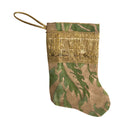 Handmade Mini Stocking from Antique and Vintage Textiles Ornament B. Viz Design A 