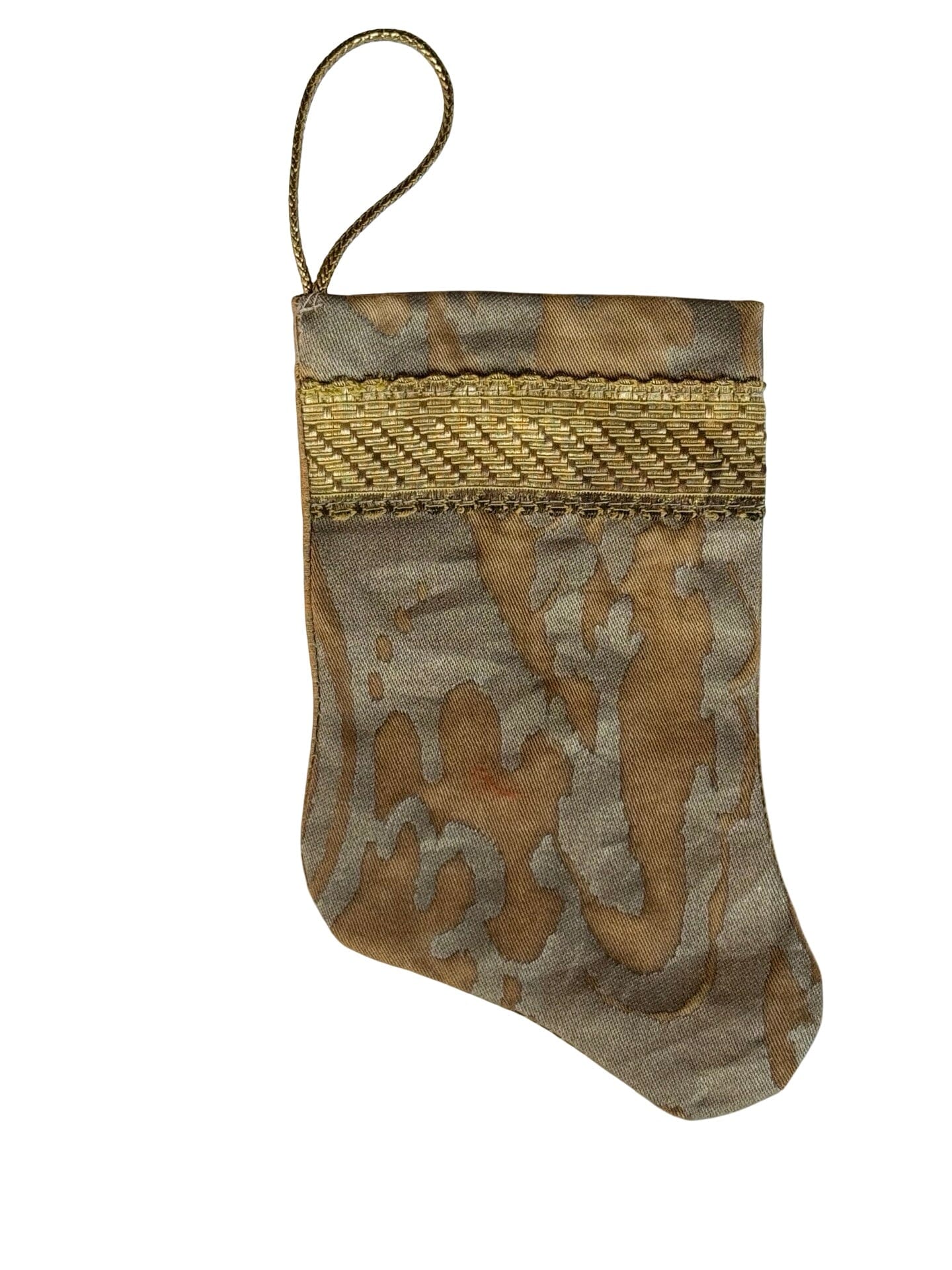 Handmade Mini Stocking from Antique and Vintage Textiles - Ornament B. Viz Design B 