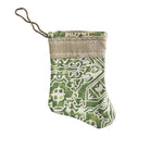 Handmade Mini Stocking from Antique and Vintage Textiles Ornament B. Viz Design B 