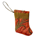 Handmade Mini Stocking from Antique and Vintage Textiles Ornament B. Viz Design B 