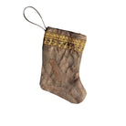Handmade Mini Stocking from Antique and Vintage Textiles Ornament B. Viz Design B 