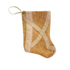 Handmade Mini Stocking from Antique and Vintage Textiles Ornament B. Viz Design B 