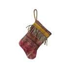 Handmade Mini Stocking from Antique and Vintage Textiles Ornament B. Viz Design B 