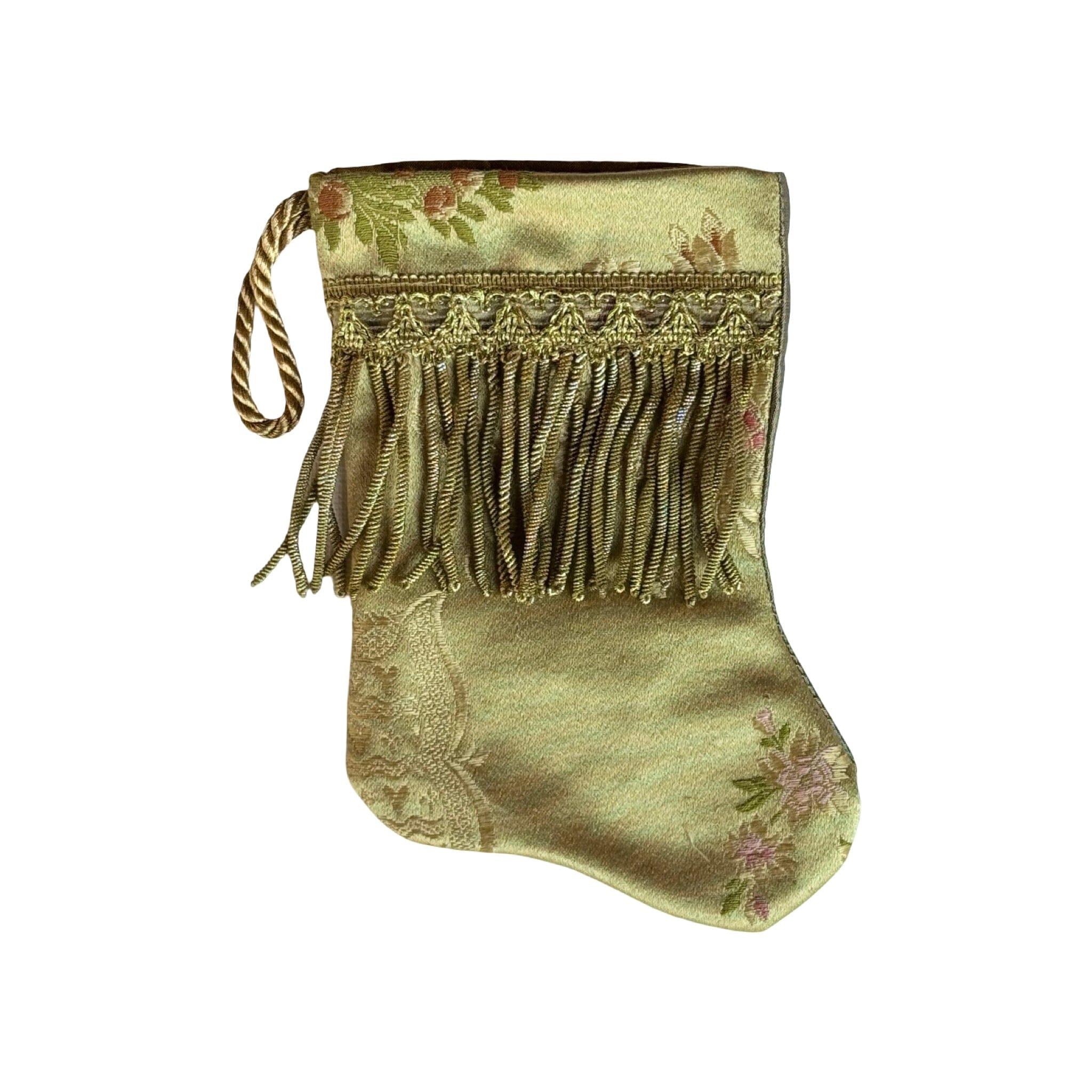 Handmade Mini Stocking from Antique and Vintage Textiles - Ornament B. Viz Design BB 