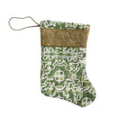 Handmade Mini Stocking from Antique and Vintage Textiles Ornament B. Viz Design C 