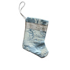 Handmade Mini Stocking from Antique and Vintage Textiles Ornament B. Viz Design C 