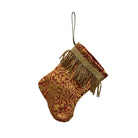 Handmade Mini Stocking from Antique and Vintage Textiles Ornament B. Viz Design C 