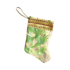 Handmade Mini Stocking from Antique and Vintage Textiles Ornament B. Viz Design C 