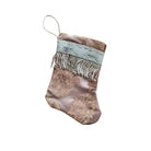 Handmade Mini Stocking from Antique and Vintage Textiles Ornament B. Viz Design C 