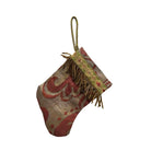 Handmade Mini Stocking from Antique and Vintage Textiles Ornament B. Viz Design C 