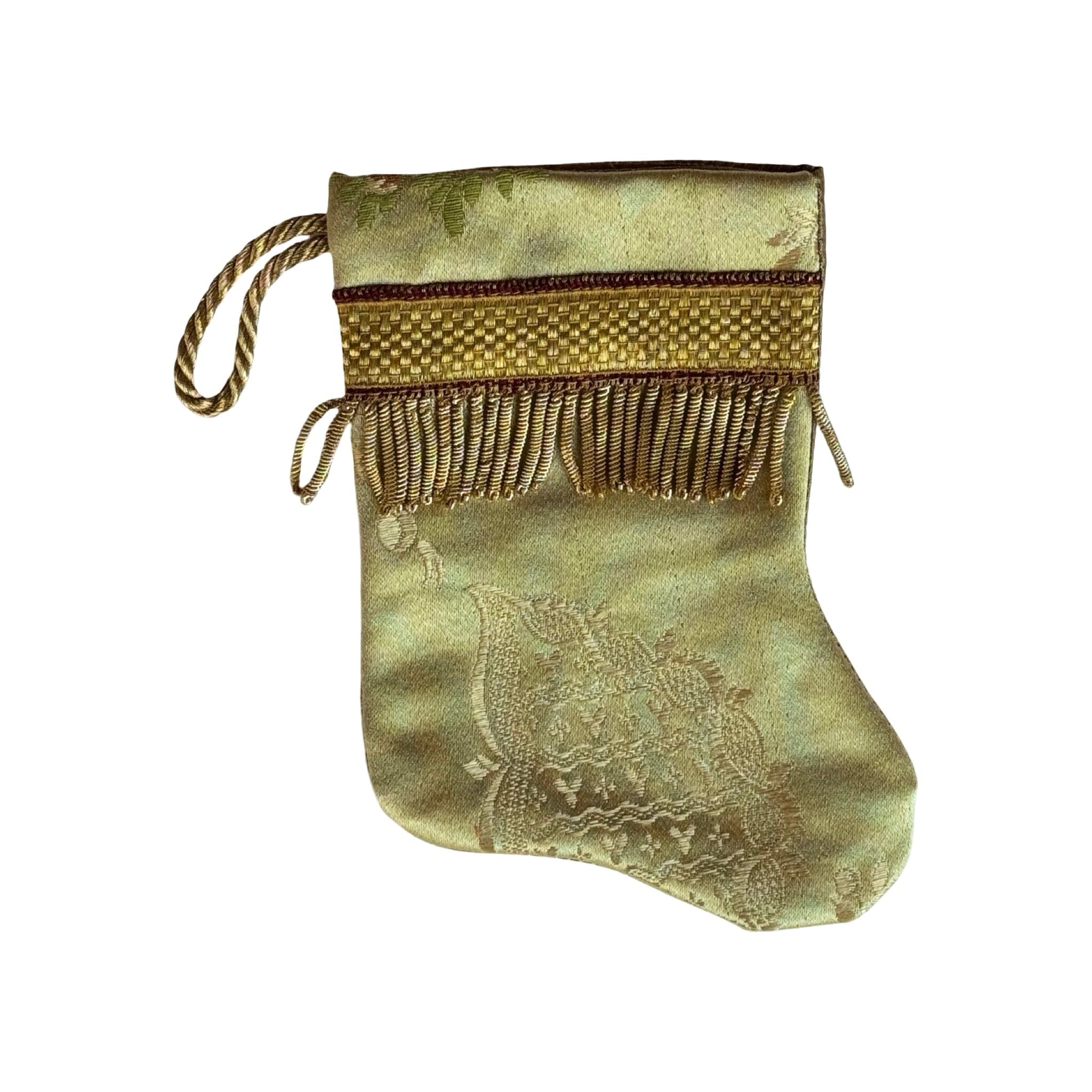 Handmade Mini Stocking from Antique and Vintage Textiles - Ornament B. Viz Design CC 