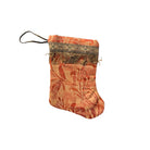 Handmade Mini Stocking from Antique and Vintage Textiles Ornament B. Viz Design D 