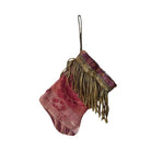Handmade Mini Stocking from Antique and Vintage Textiles Ornament B. Viz Design D 