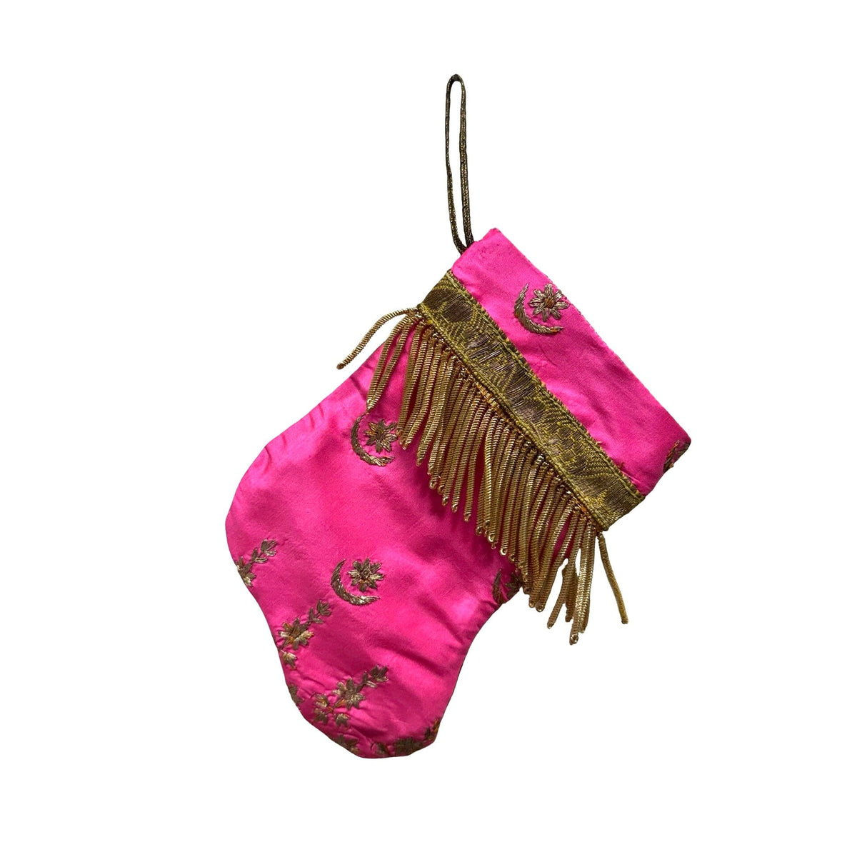 Handmade Mini Stocking from Antique and Vintage Textiles Ornament B. Viz Design E 