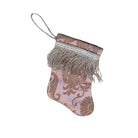 Handmade Mini Stocking from Antique and Vintage Textiles Ornament B. Viz Design F 