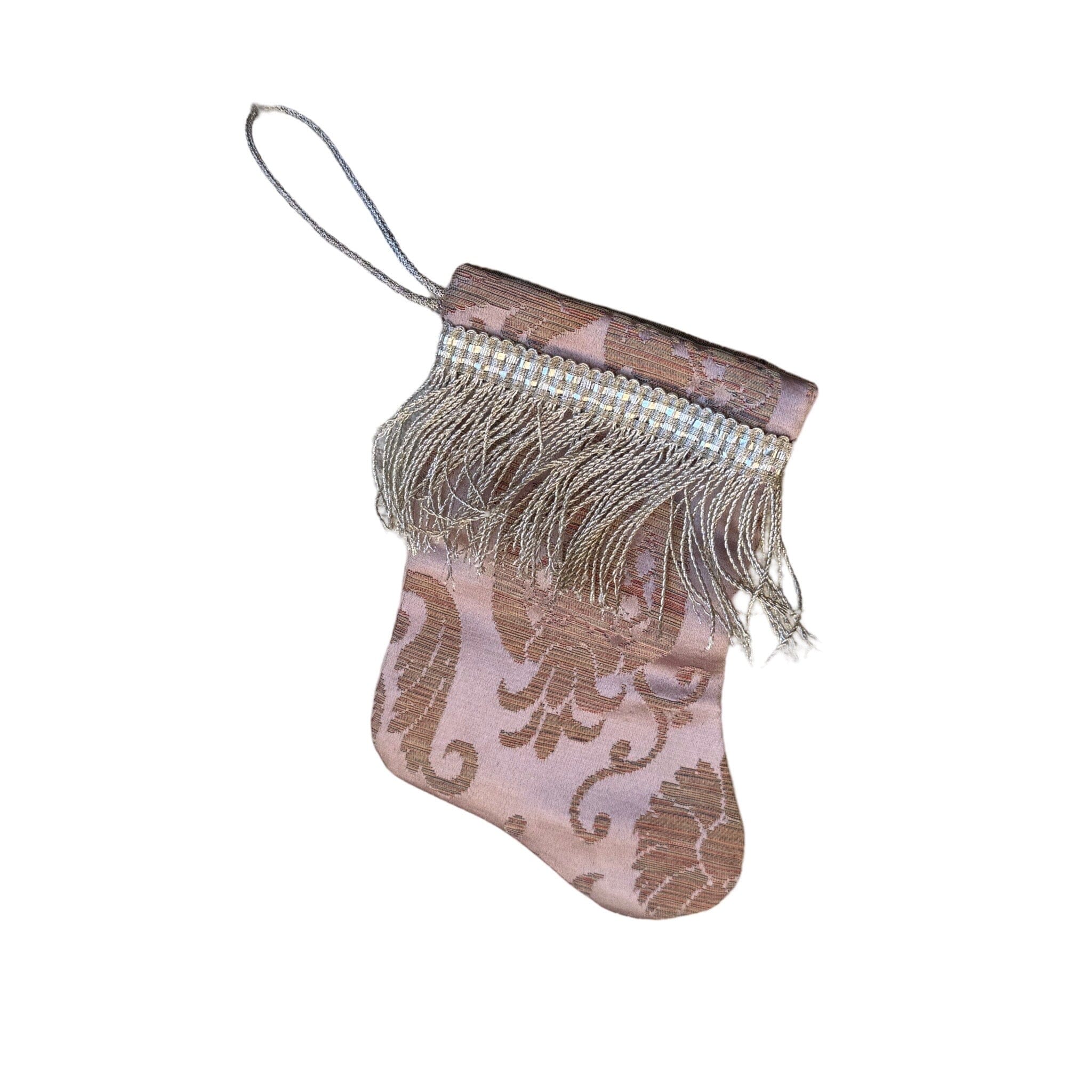 Handmade Mini Stocking from Antique and Vintage Textiles Ornament B. Viz Design F 