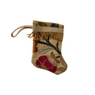 Handmade Mini Stocking from Antique and Vintage Textiles Ornament B. Viz Design F 