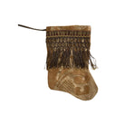 Handmade Mini Stocking from Antique and Vintage Textiles Ornament B. Viz Design F 