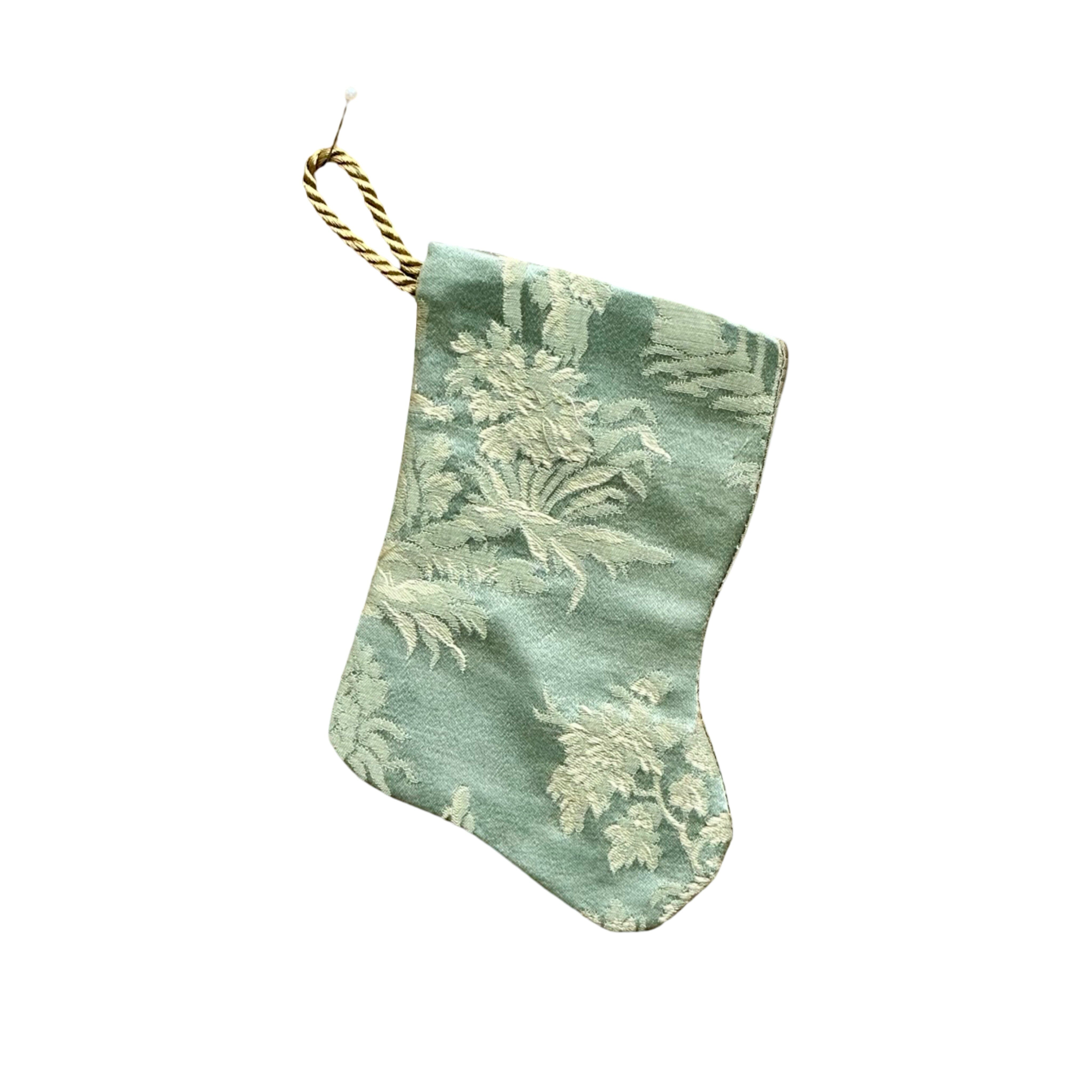 Handmade Mini Stocking from Antique and Vintage Textiles Ornament B. Viz Design F 