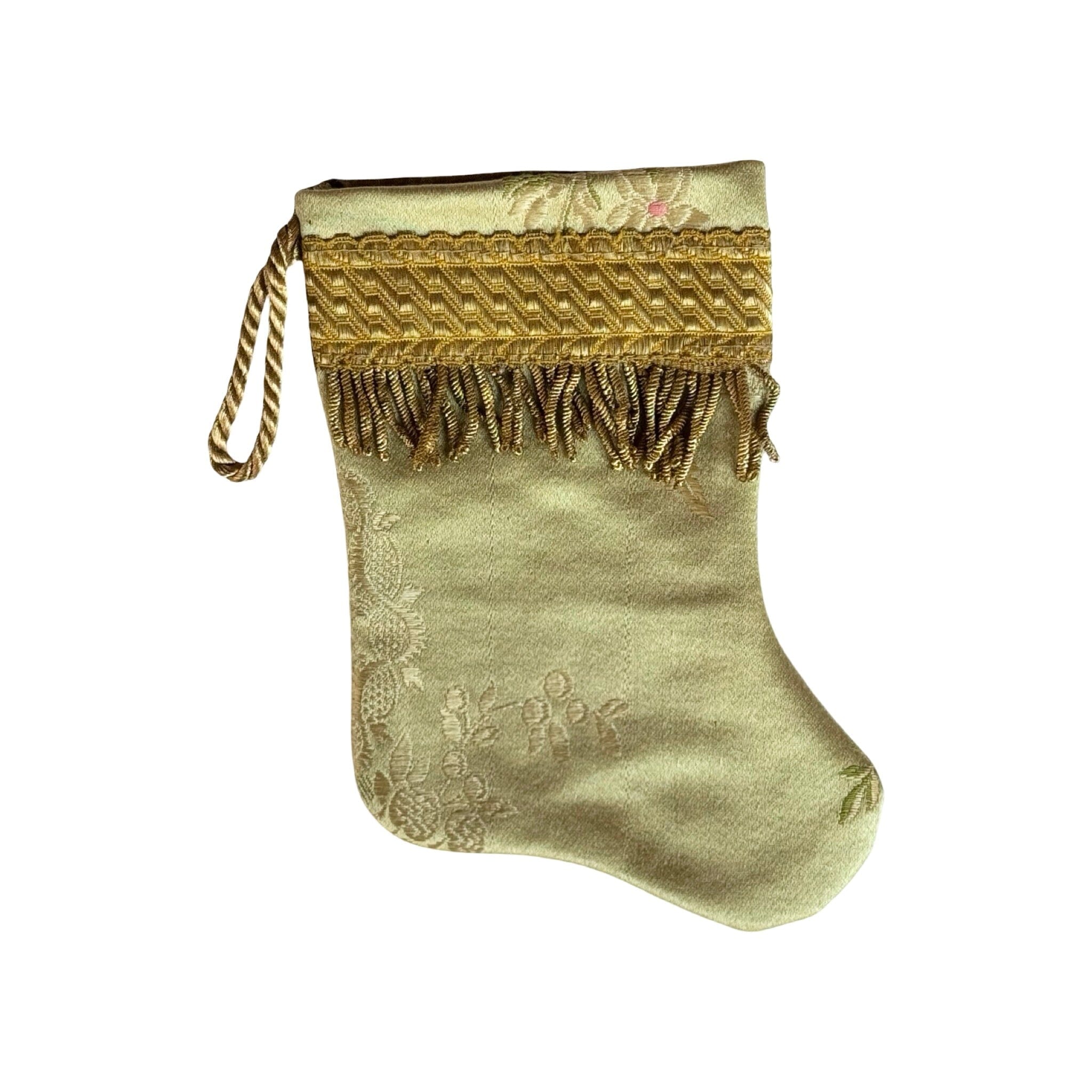 Handmade Mini Stocking from Antique and Vintage Textiles - Ornament B. Viz Design FF 