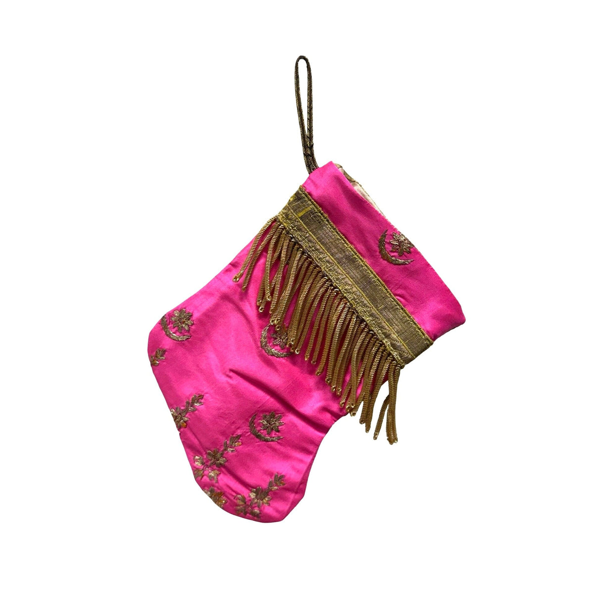 Handmade Mini Stocking from Antique and Vintage Textiles Ornament B. Viz Design G 
