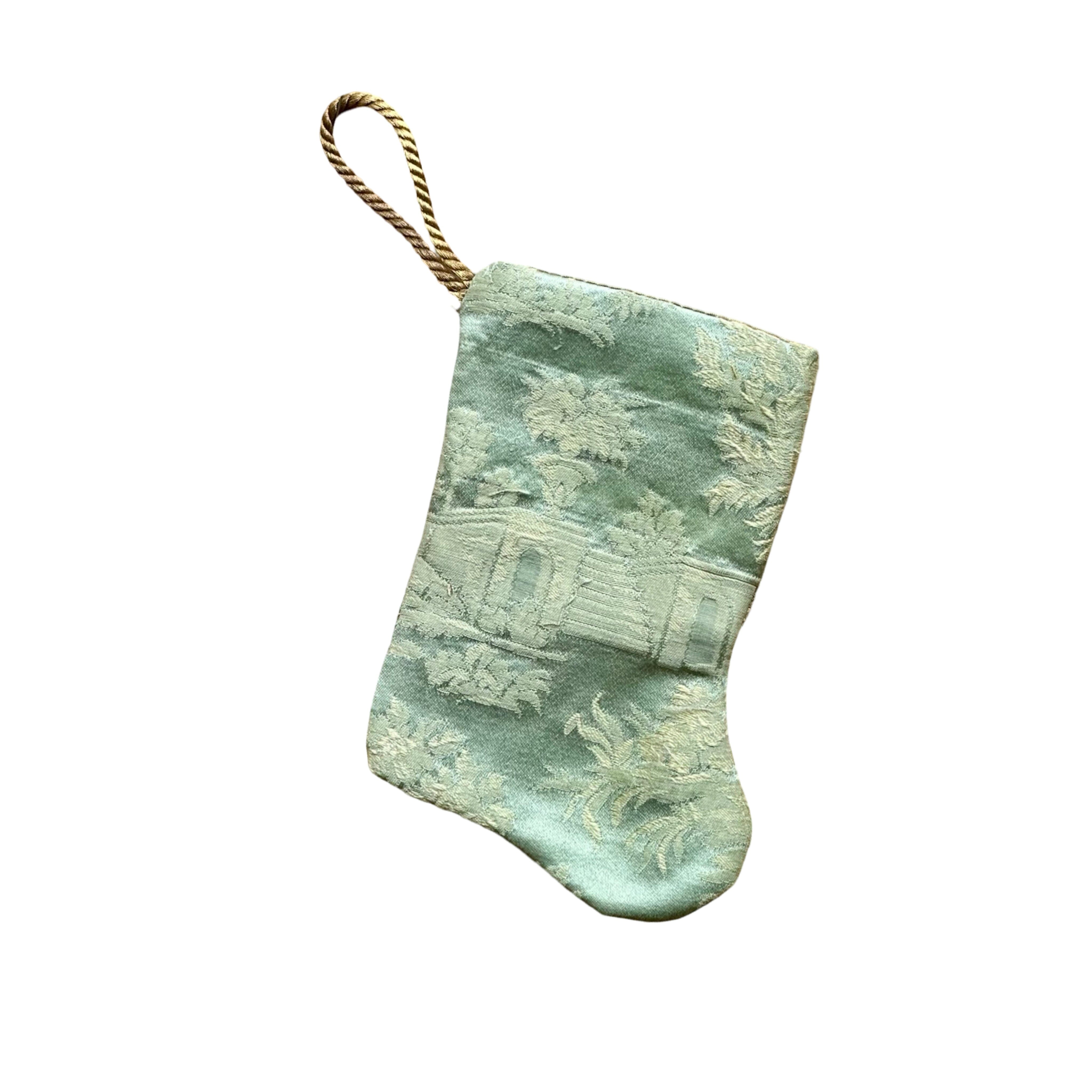 Handmade Mini Stocking from Antique and Vintage Textiles Ornament B. Viz Design G 