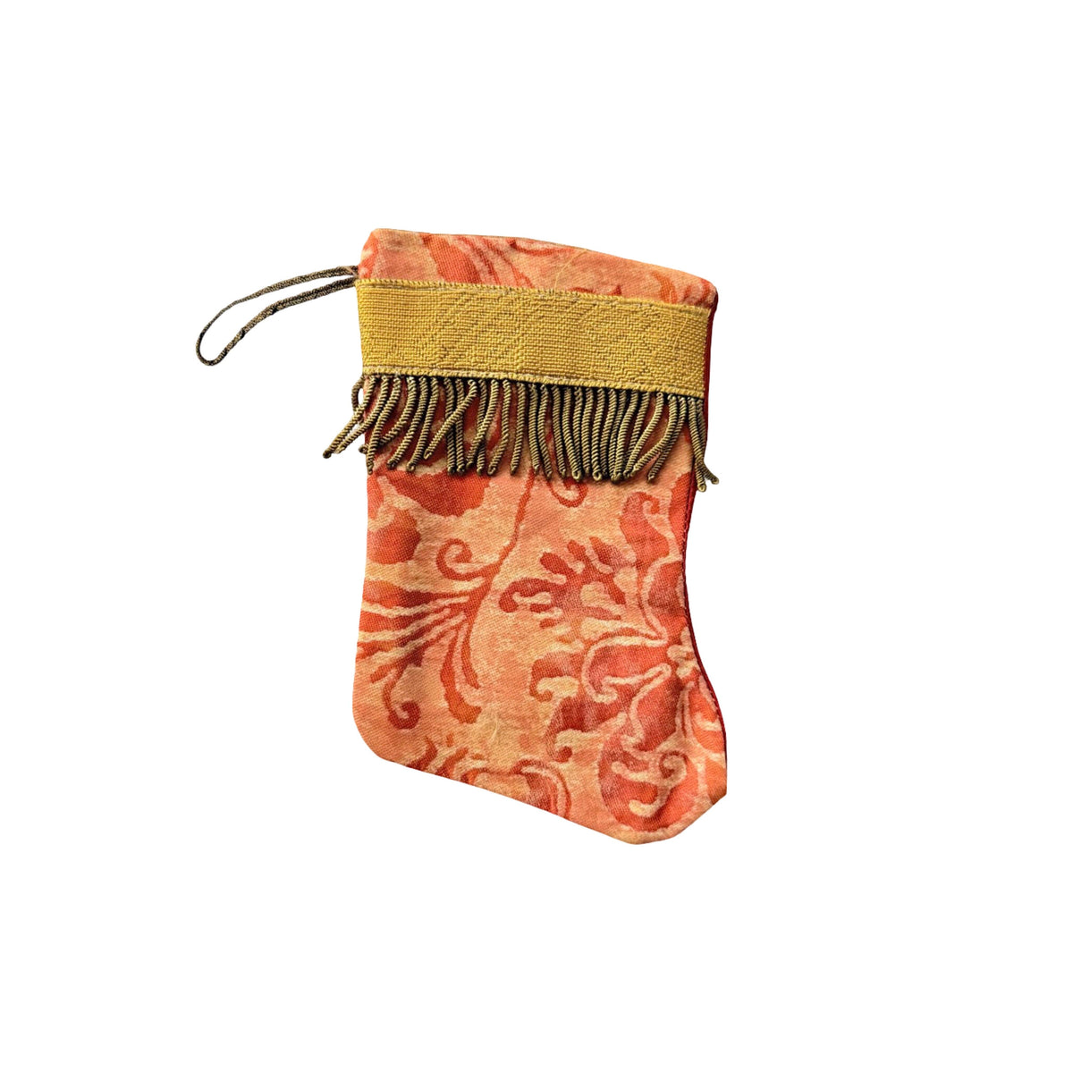 Handmade Mini Stocking from Antique and Vintage Textiles Ornament B. Viz Design G 