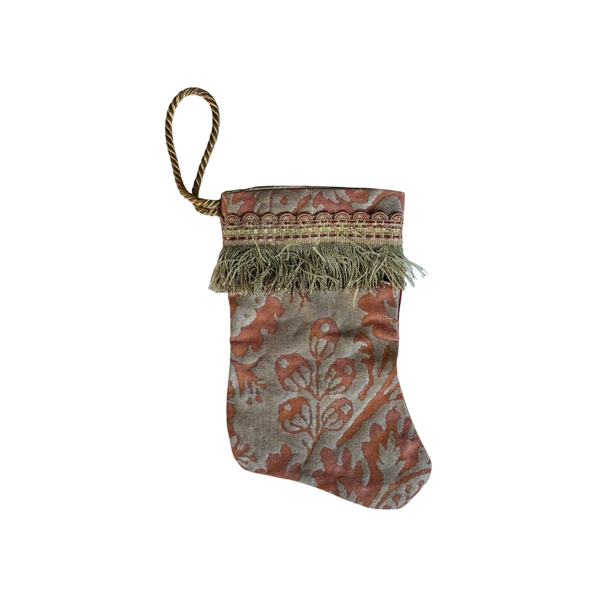 Handmade Mini Stocking from Antique and Vintage Textiles - Ornament B. Viz Design G 