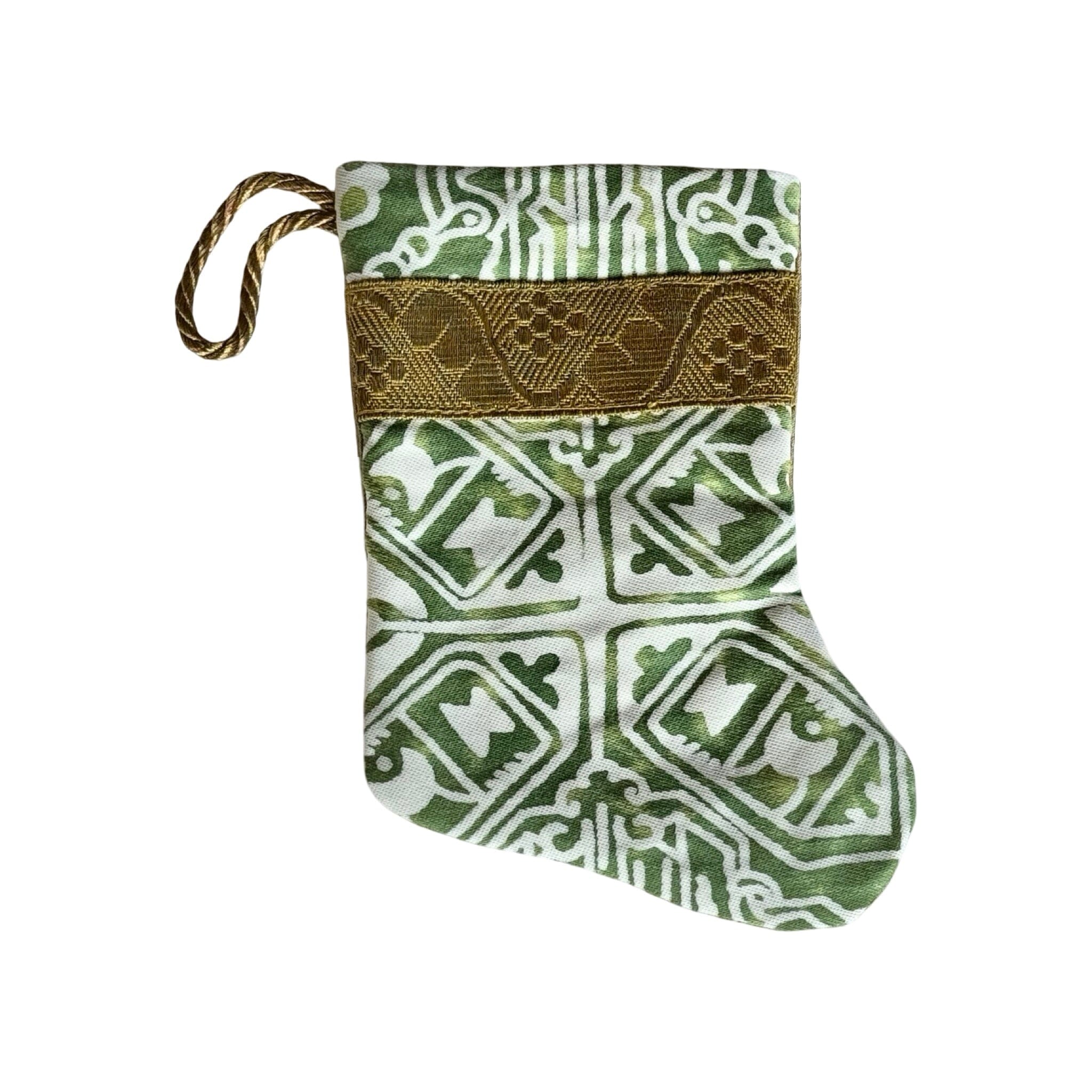 Handmade Mini Stocking from Antique and Vintage Textiles - Ornament B. Viz Design G 