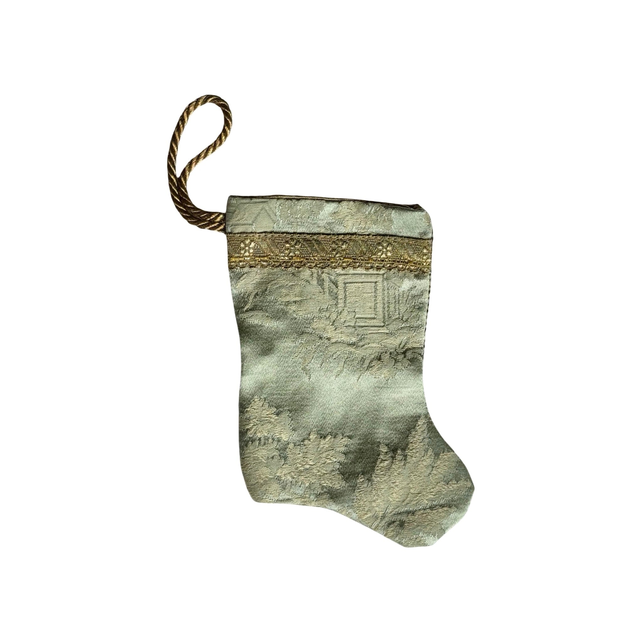 Handmade Mini Stocking from Antique and Vintage Textiles - Ornament B. Viz Design G 