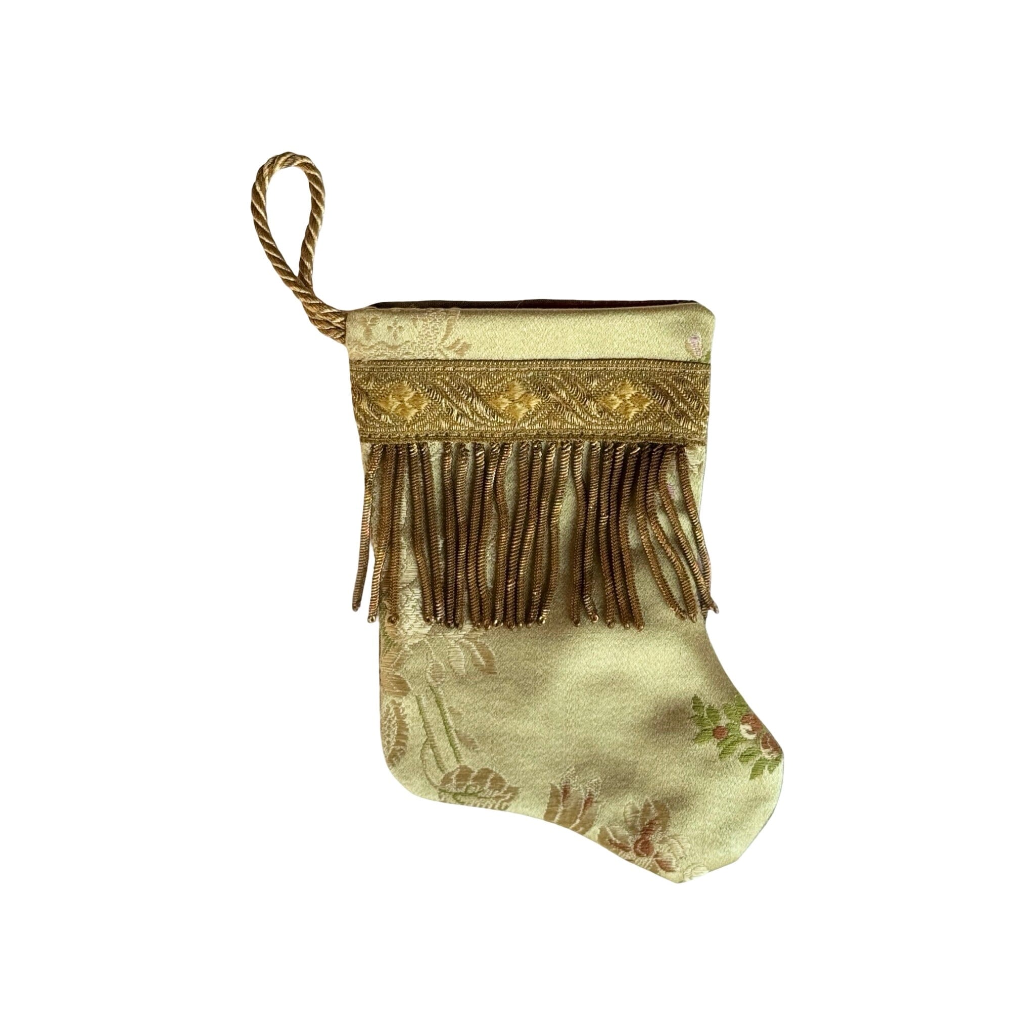 Handmade Mini Stocking from Antique and Vintage Textiles - Ornament B. Viz Design GG 