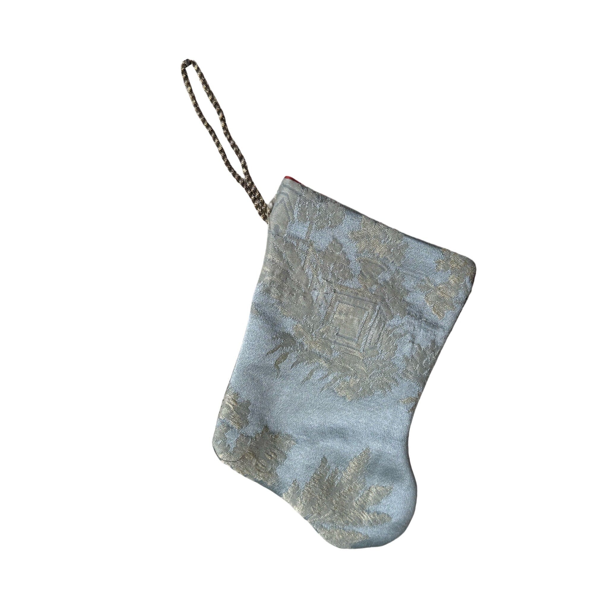Handmade Mini Stocking from Antique and Vintage Textiles Ornament B. Viz Design H 