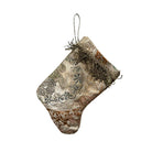 Handmade Mini Stocking from Antique and Vintage Textiles Ornament B. Viz Design H 