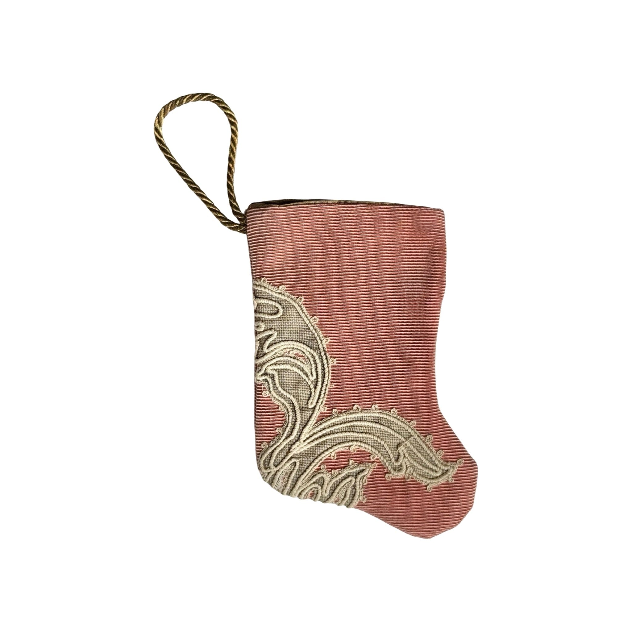 Handmade Mini Stocking from Antique and Vintage Textiles - Ornament B. Viz Design I 