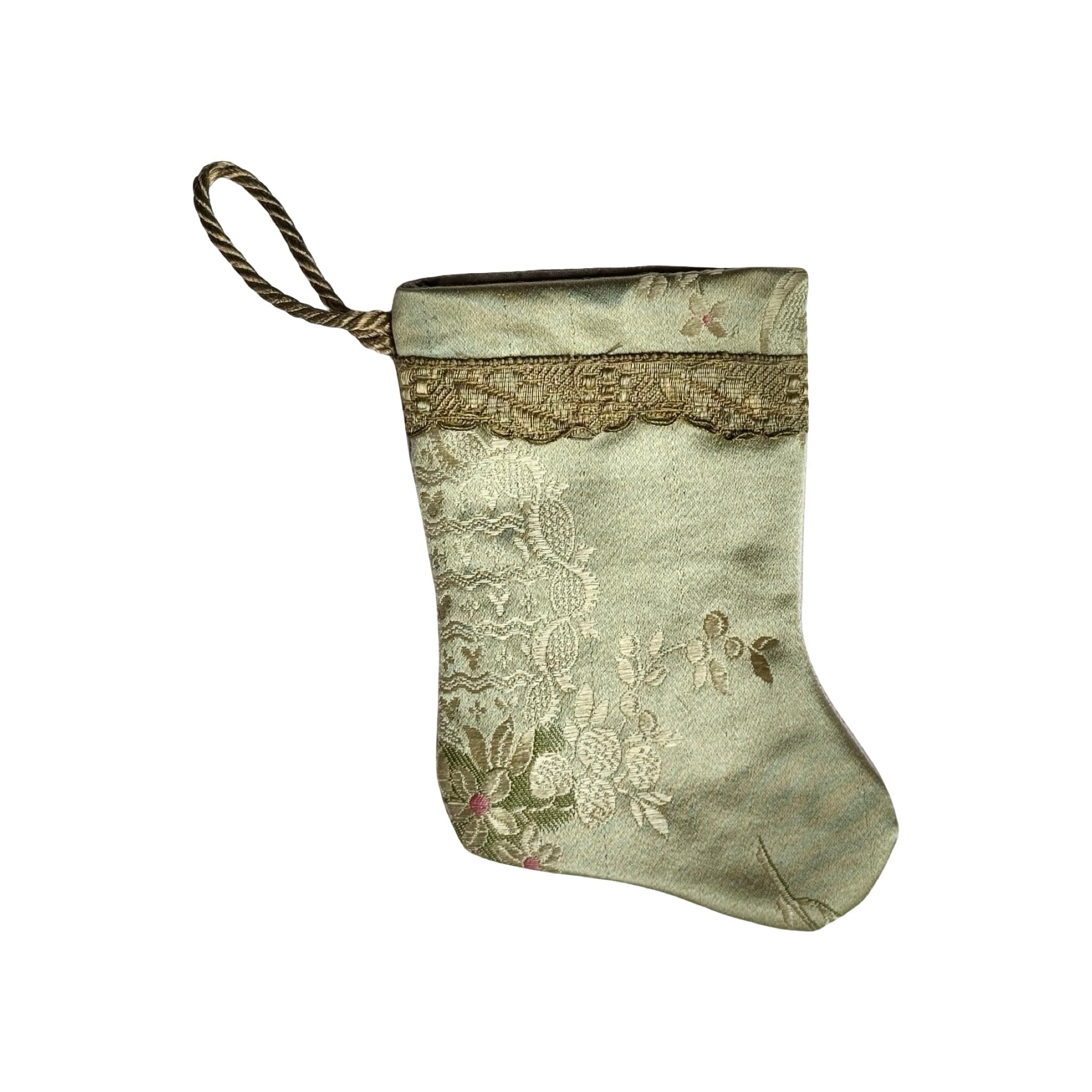 Handmade Mini Stocking from Antique and Vintage Textiles - Ornament B. Viz Design I 