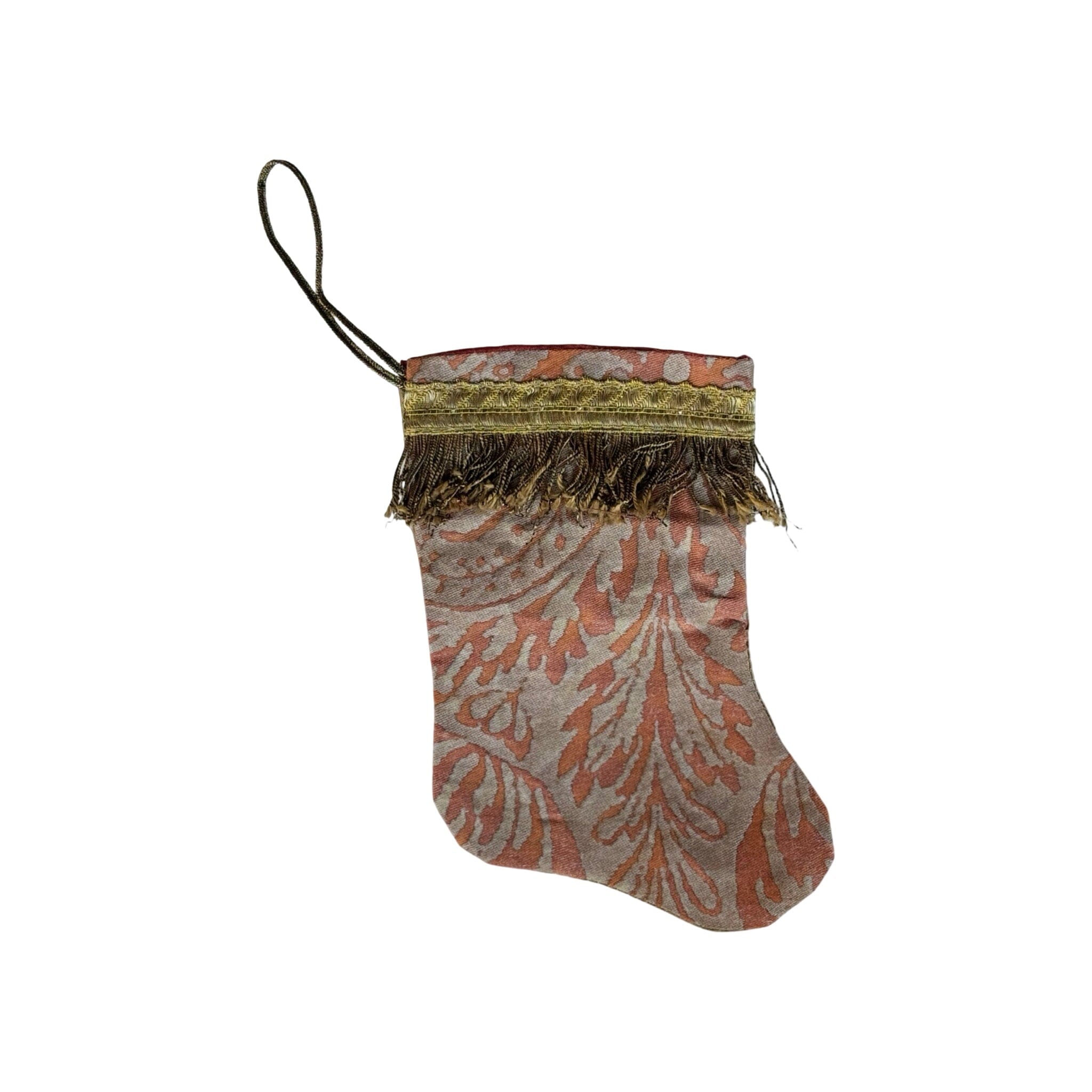 Handmade Mini Stocking from Antique and Vintage Textiles - Ornament B. Viz Design I 